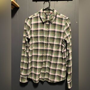 The North Face Green and White Plaid Women’s Shirt
